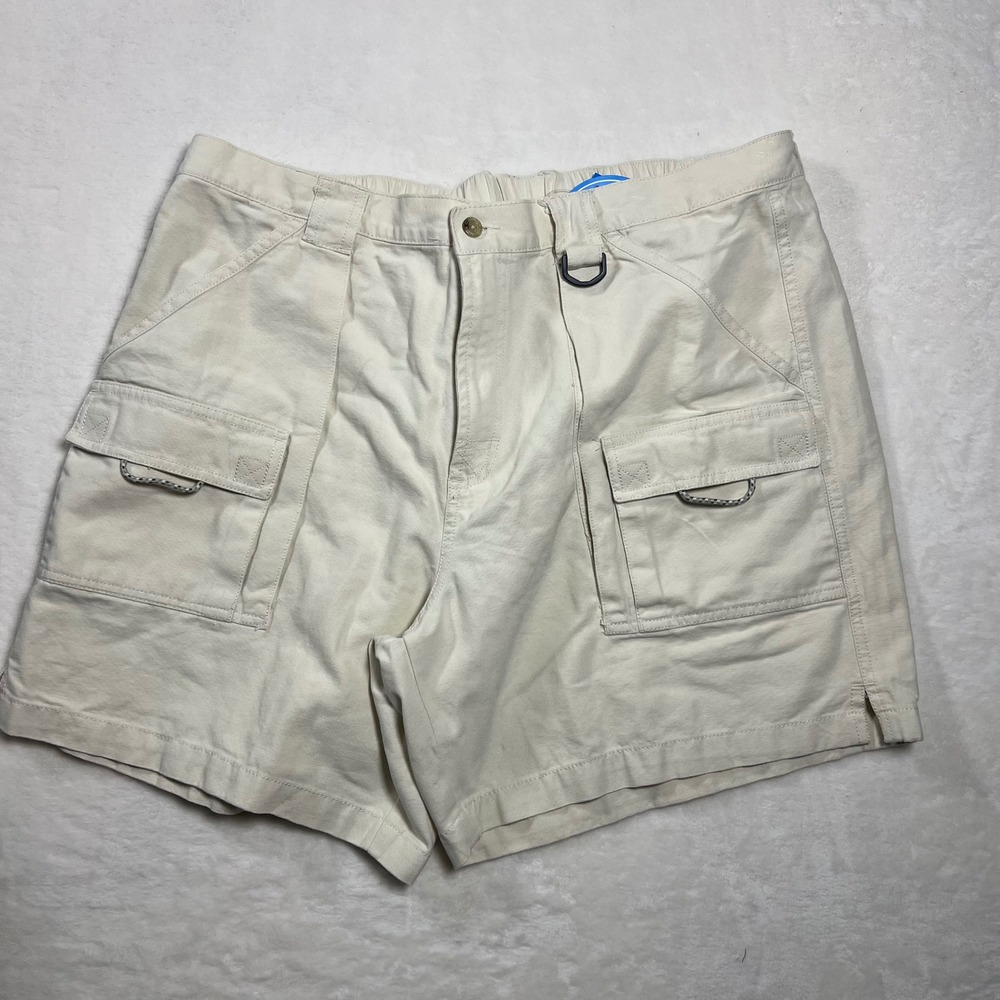 Columbia PFG Brewha II Shorts Mens XL Sail Cotton Cargo Fishing Cargo Utility